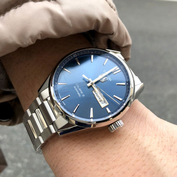 Tag Heuer Carrera Automatic Blue Dial Silver Steel Strap Watch for Men - WAR201E.BA0723 Buy Now By Tag Heuer