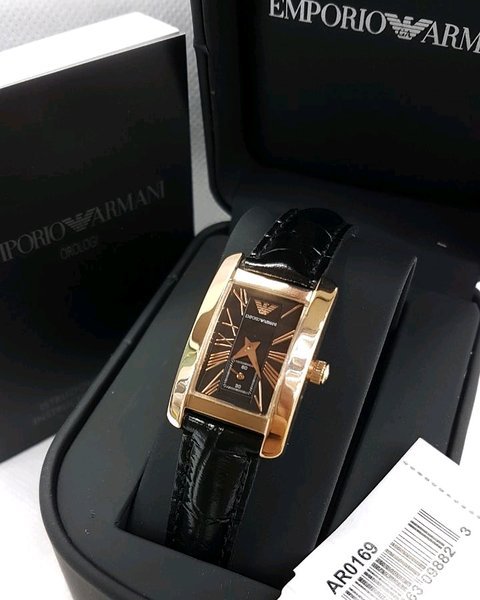 Emporio Armani Classic Black Dial Black Leather Strap Watch For Women - AR0169 Buy Now By Emporio Armani