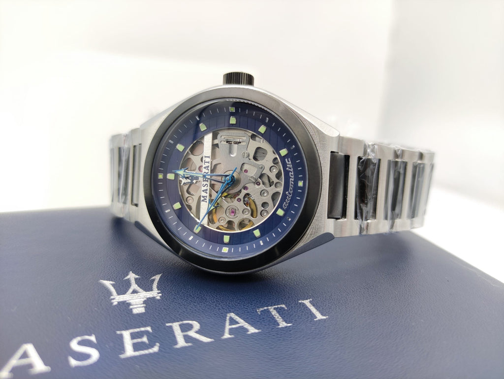 Maserati Triconic Automatic Skeleton Blue Dial Watch For Men - R8823139001 Buy Now By Maserati