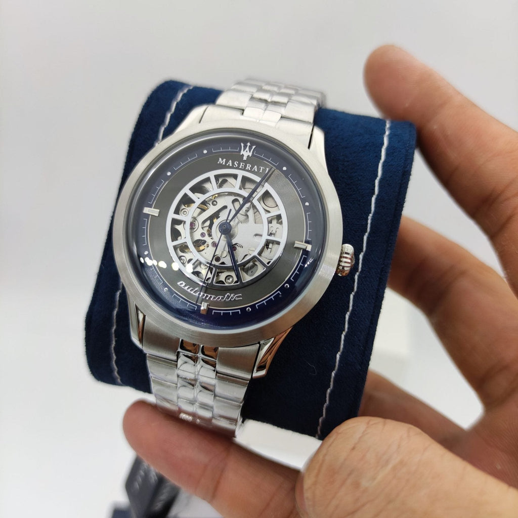 Maserati Ricordo Automatic Gray Dial Silver Steel Strap Watch For Men - R8823133003 Buy Now By Maserati