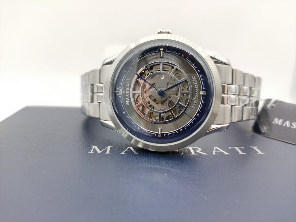 Maserati Ricordo Automatic Gray Dial Silver Steel Strap Watch For Men - R8823133003 Buy Now By Maserati