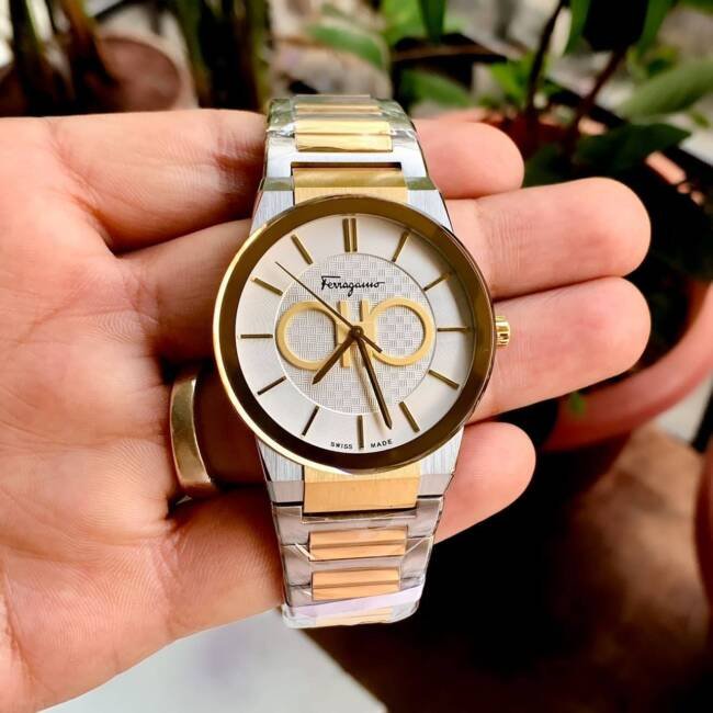 Salvatore Ferragamo Sapphire Silver Dial Two Tone Steel Strap Watch for Men - SFHP00520 Buy Now By Salvatore Ferragamo