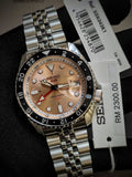 Seiko 5 Sports GMT Thong Sia Limited Edition Brown Dial Silver Steel Strap Watch for Men - SSK043K1 Buy Now By Seiko
