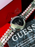 Guess Gala Diamonds Silver Dial Two Tone Steel Strap Watch for Women - GW0531L1 Buy Now By Guess
