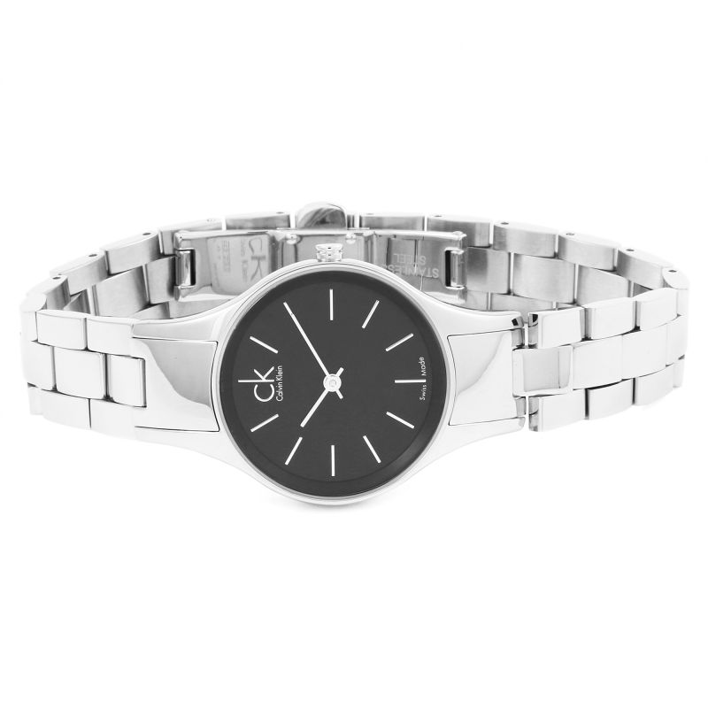 Calvin Klein Simplicity Black Dial Silver Steel Strap Watch for Women - K4323130 Buy Now By Calvin Klein
