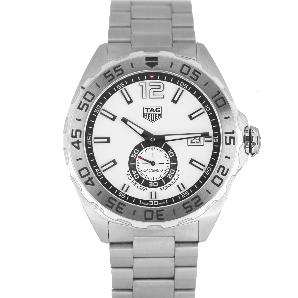 Tag Heuer Formula 1 Calibre 6 Automatic White Dial Silver Steel Strap Watch for Men - WAZ2013.BA0842 Buy Now By Tag Heuer