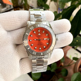 Gucci Dive Automatic Orange Dial Silver Steel Strap Watch for Men - YA136355 Buy Now By Gucci