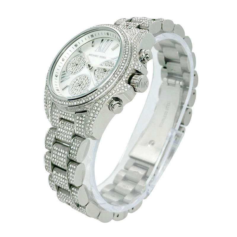 Michael Kors Mini Bradshaw Crystals Silver Dial Silver Steel Strap Watch For Women - MK6454 Buy Now By Michael Kors