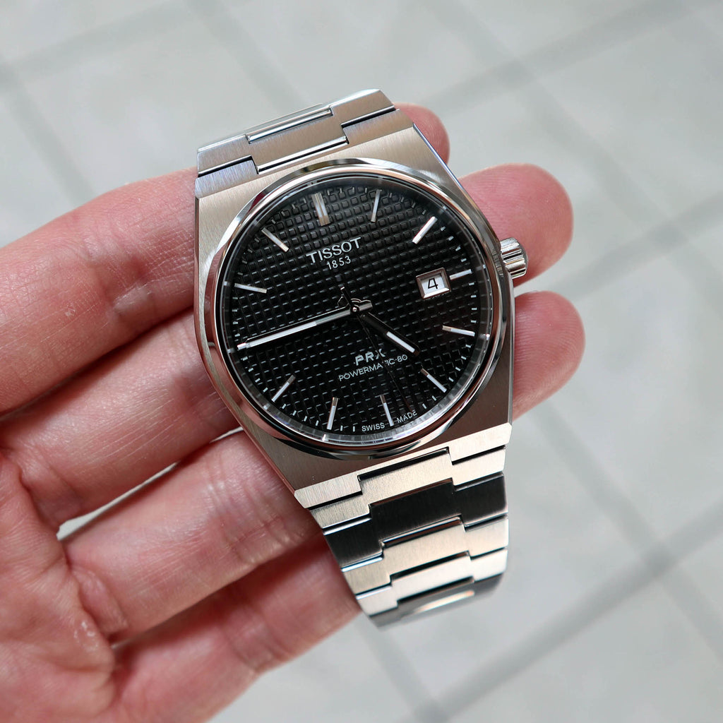 Tissot PRX Powermatic 80 Black Dial Silver Steel Strap Watch for Men - T137.407.11.051.00 Buy Now By Tissot