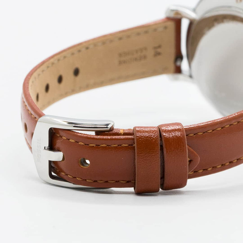 Fossil Jacqueline White Dial Brown Leather Strap Watch for Women - ES3842 Buy Now By Fossil