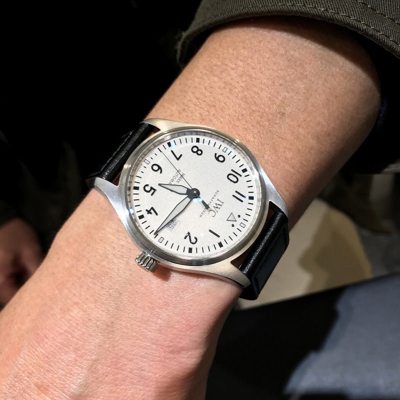 IWC Pilot's Watch Mark XVIII White Dial Black Leather Strap Watch for Men - IW327002 Buy Now By IWC