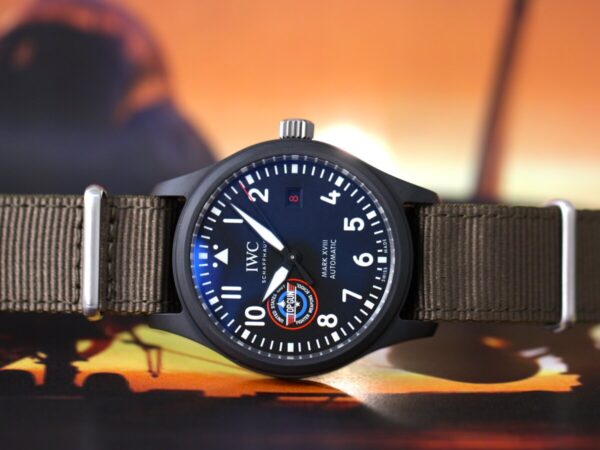 IWC Pilot’s Watch Mark XVIII Top Gun Edition “SFTI” Black Dial Green Nylon Strap Watch for Men - IW324712 Buy Now By IWC
