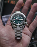 Seiko Prospex GMT Divers Automatic Marine Green Dial Silver Steel Strap Watch For Men - SPB381J1 Buy Now By Seiko