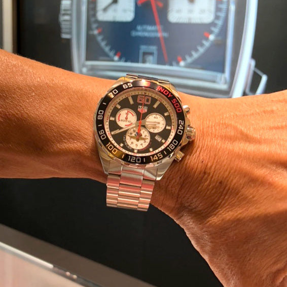 Tag Heuer Formula 1 Indy 500 Special Edition Black Dial Silver Steel Strap Watch for Men - CAZ101V.BA0842 Buy Now By Tag Heuer