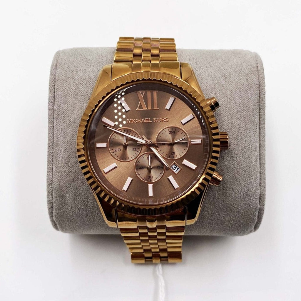 Michael Kors Lexington Chronograph Brown Dial Brown Steel Strap Watch For Men - MK8522 Buy Now By Michael Kors