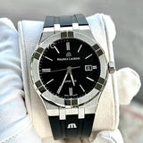 Maurice Lacroix Aikon Automatic Black Dial Black Rubber Strap Watch For Men - AI6008-SS000-330-2 Buy Now By Maurice Lacroix