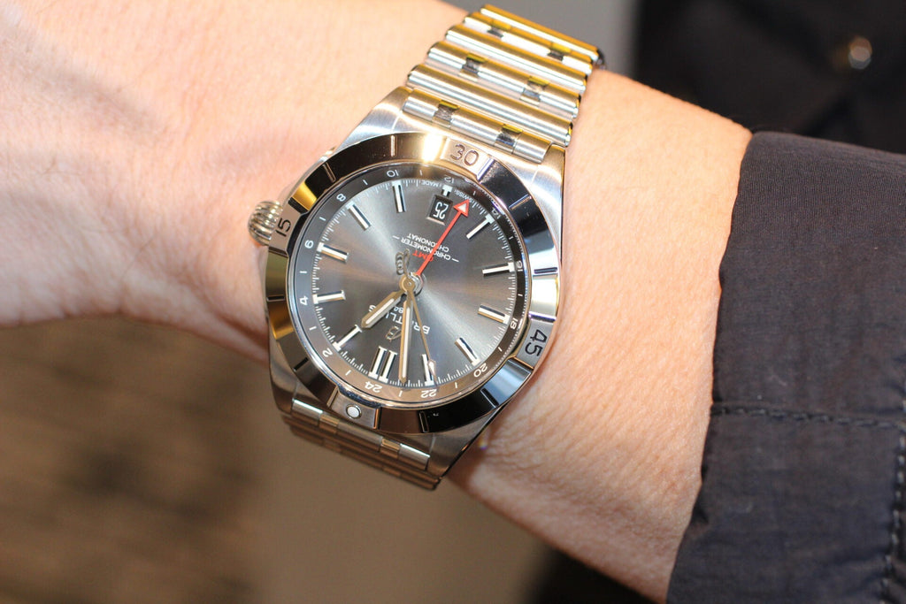 Breitling Chronomat GMT 40 Brown Dial Silver Steel Strap Watch for Men - A32398101M1A1 Buy Now By Breitling