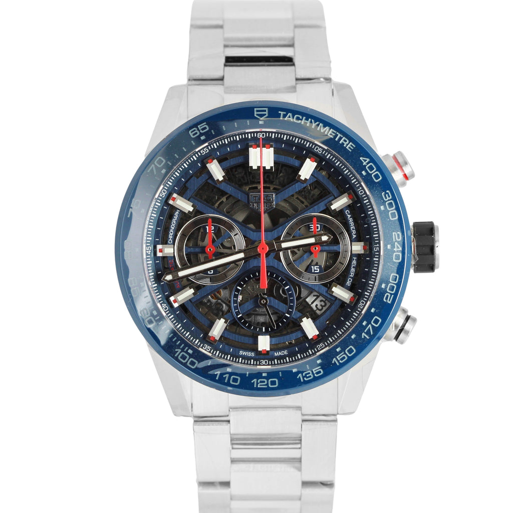 Tag Heuer Carrera Chronograph Blue Dial Silver Steel Strap Watch for Men - CBG2A11.BA0654 Buy Now By Tag Heuer
