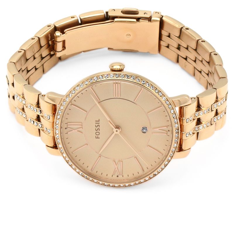 Fossil Jacqueline Rose Gold Dial Rose Gold Steel Strap Watch for Women - ES3546 Buy Now By Fossil