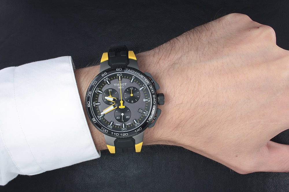 Tissot T Bike Cycling Tour de France Black Dial Two Tone Rubber Strap Watch For Men - T111.417.37.441.00 Buy Now By Tissot