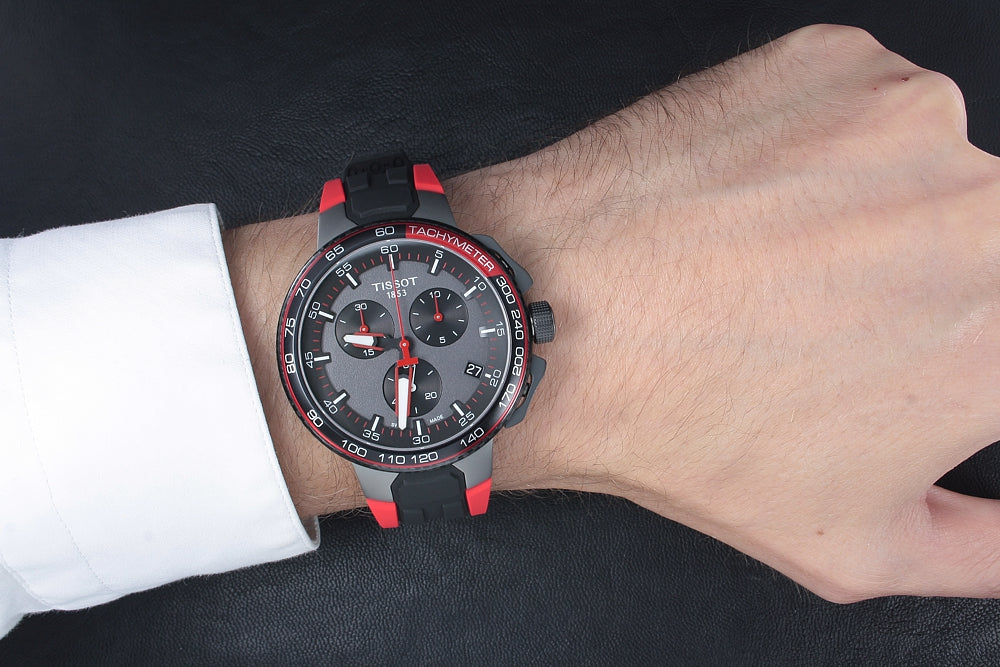 Tissot T Race Cycling Vuelta Black Dial Two Tone Rubber Strap Watch For Men - T111.417.37.441.01 Buy Now By Tissot