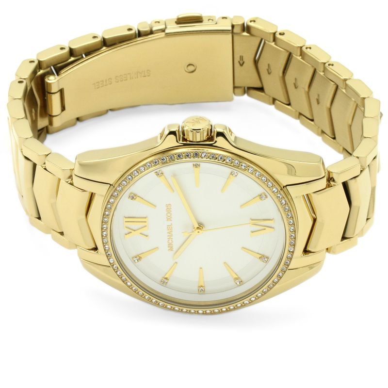 Michael Kors Whitney Three-Hand White Dial Gold Steel Strap Watch For Women - MK6693 Buy Now By Michael Kors