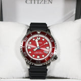 Citizen Eco Drive Promaster Marine Red Dial Black Rubber Strap Watch For Men - BN0159-15X Buy Now By Citizen