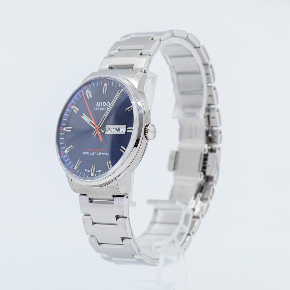 Mido Commander II Automatic Chronometer Blue Dial Silver Steel Strap Watch For Men - M021.431.11.041.00 Buy Now By Mido