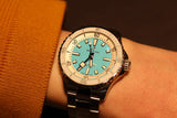 Breitling Superocean Automatic 36 Turquoise Dial Silver Steel Strap Watch for Men - A17377211C1A1 Buy Now By Breitling