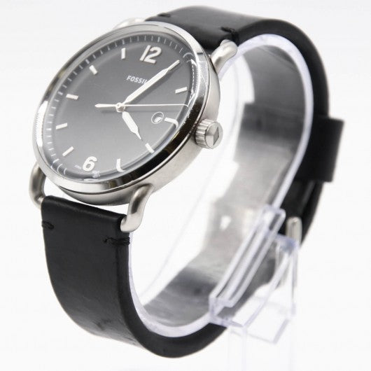 Fossil The Commuter Black Dial Black Leather Strap Watch for Men - FS5406 Buy Now By Fossil