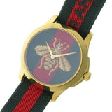 Gucci Le Marche des Merveilles Green & Red Dial Green & Red NATO Strap Unisex Watch - YA126487 Buy Now By Gucci