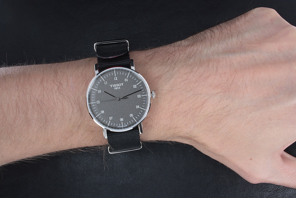 Tissot Everytime Medium Black Dial Black NATO Strap Watch For Men - T109.410.17.077.00 Buy Now By Tissot