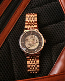 Fossil Boyfriend Automatic Skeleton Rose Gold Dial Rose Gold Steel Strap Watch for Women - ME3065 Buy Now By Fossil