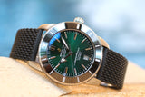 Breitling Superocean Heritage B20 Automatic 46 Green Dial Black Mesh Bracelet Watch for Men - AB2020121L1S1 Buy Now By Breitling