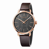 Calvin Klein Even Grey Dial Brown Leather Strap Watch for Women - K7B216G3 Buy Now By Calvin Klein