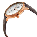 Tissot Carson Premium Powermatic 80 White Dial Brown Leather Strap Watch For Men - T122.407.36.031.00 Buy Now By Tissot
