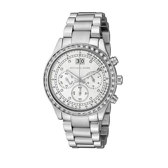 Michael Kors Brinkley Diamonds Silver Dial Silver Steel Strap Watch for Women - MK6186 Buy Now By Michael Kors