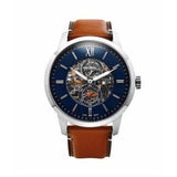 Fossil Townsman Automatic Skeleton Blue Dial Brown Leather Strap Watch for Men - ME3154 Buy Now By Fossil