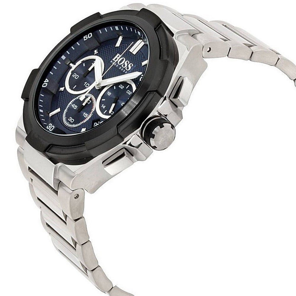 Hugo Boss Supernova Chronograph Black Dial Silver Steel Strap Watch for Men - 1513359 Buy Now By Hugo Boss