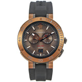 Versace V Extreme Chronograph Brown Tone Dial Black Rubber Strap Watch for Men - VCN030017 Buy Now By Versace