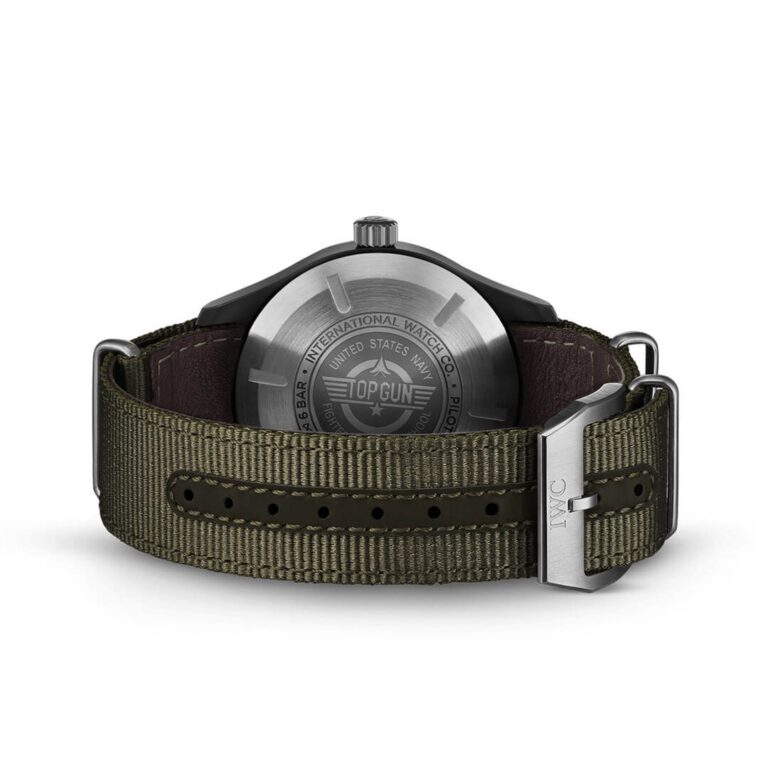 IWC Pilot’s Watch Mark XVIII Top Gun Edition “SFTI” Black Dial Green Nylon Strap Watch for Men - IW324712 Buy Now By IWC