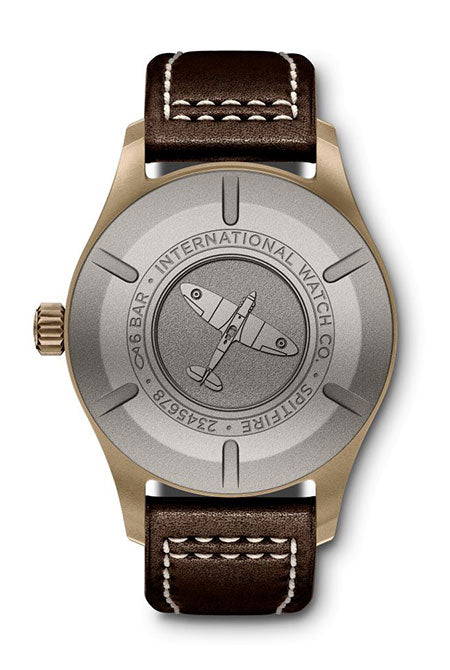 IWC Pilot's Watch Automatic Spitfire Green Dial Brown Leather Strap Watch for Men - IW326802 Buy Now By IWC