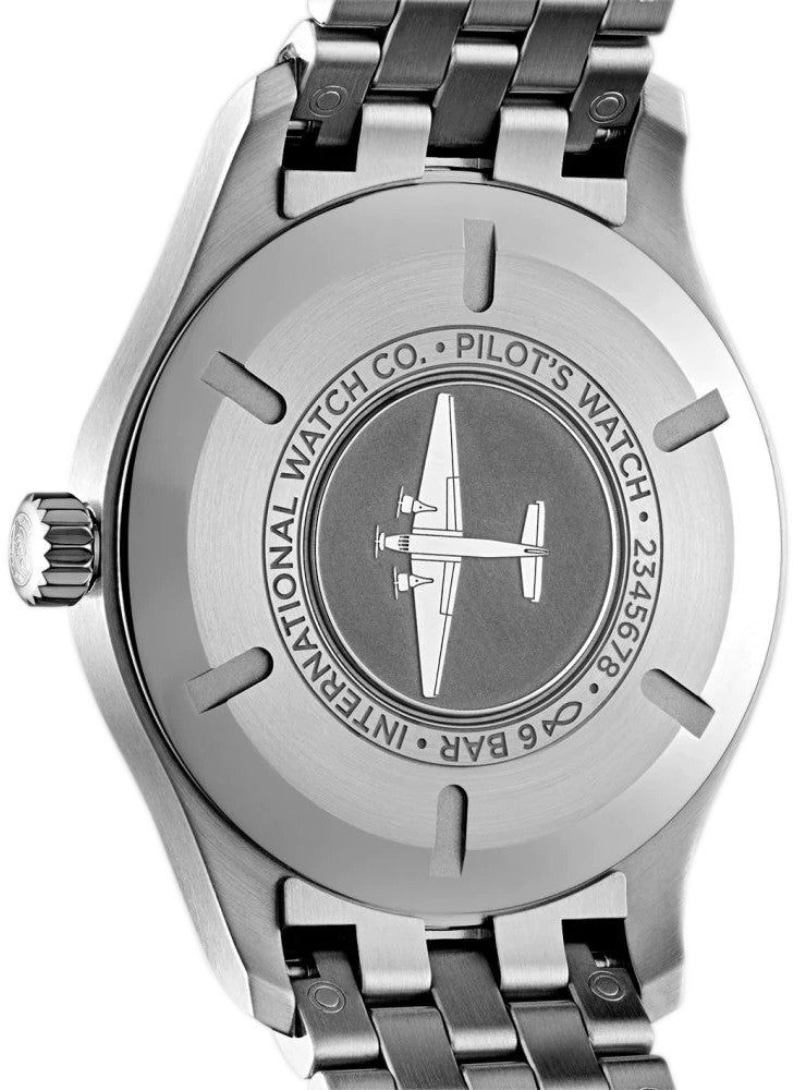 IWC Pilot’s Watch Mark XVIII Black Dial Silver Steel Strap Watch for Men - IW327015 Buy Now By IWC