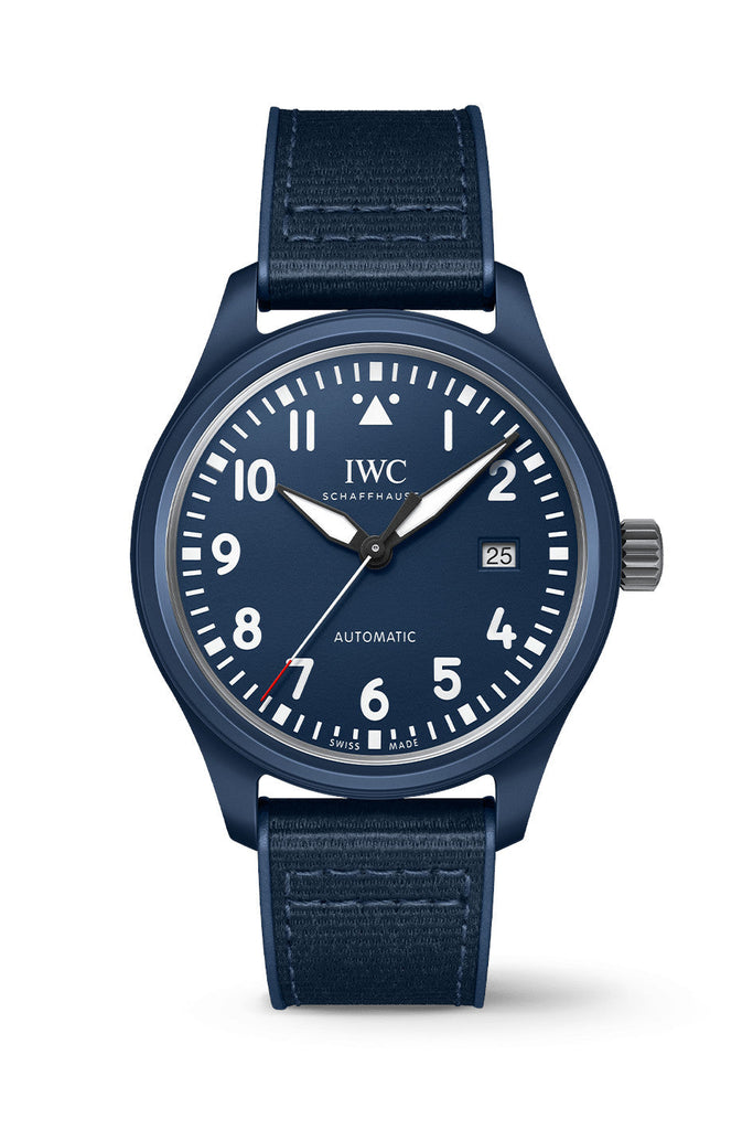 IWC Pilot’s Watch Automatic "Laureus Sport for Good" Edition Blue Dial Blue Nylon Strap Watch for Men - IW328101 Buy Now By IWC