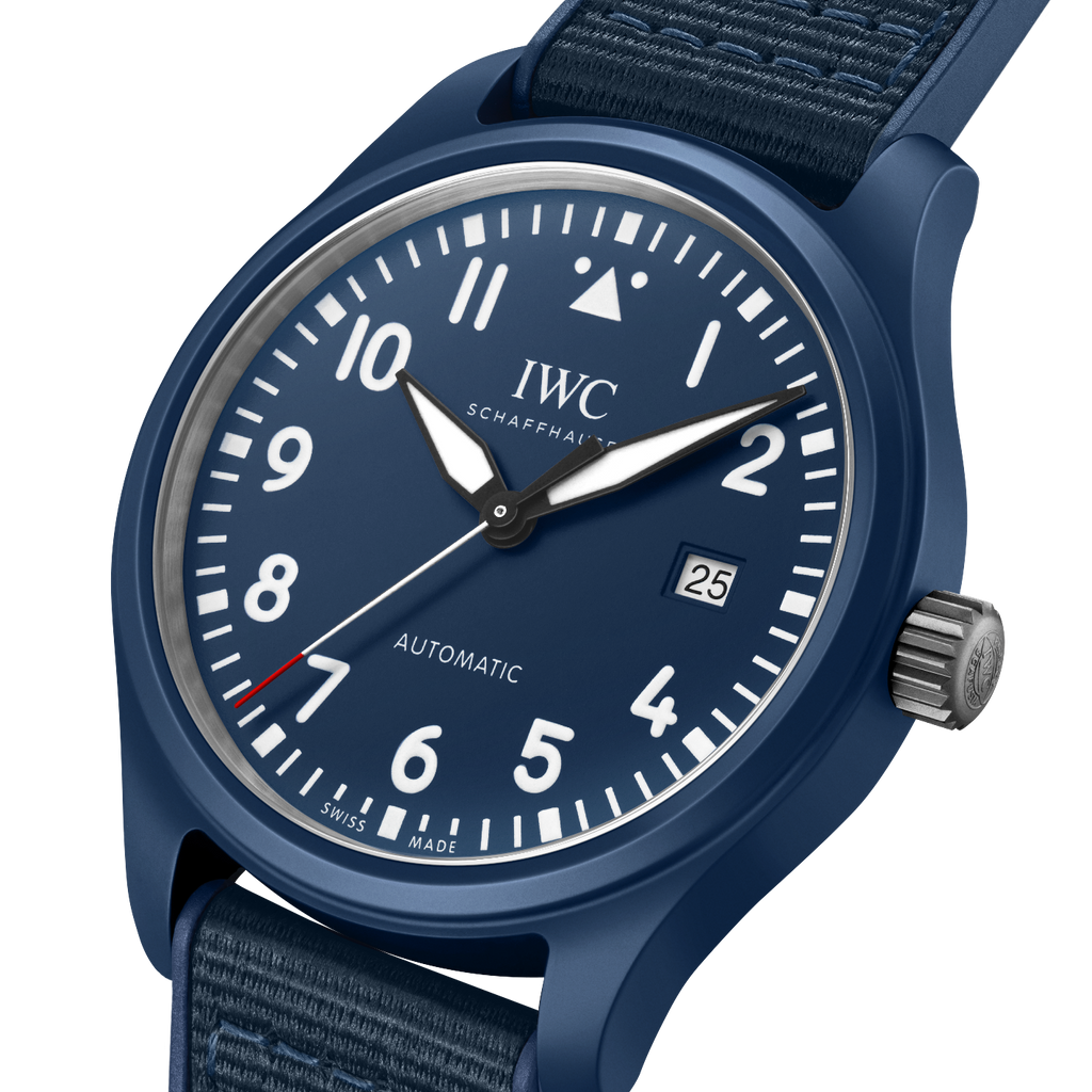 IWC Pilot’s Watch Automatic "Laureus Sport for Good" Edition Blue Dial Blue Nylon Strap Watch for Men - IW328101 Buy Now By IWC