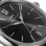 IWC Portofino Automatic Black Dial Black Leather Strap Watch for Men - IW356502 Buy Now By IWC
