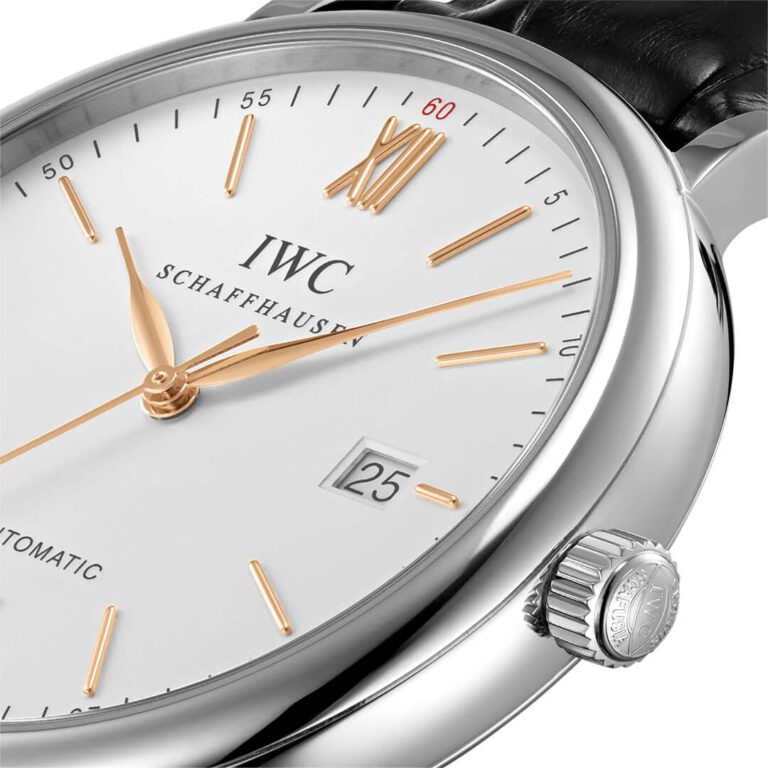IWC Portofino Automatic White Dial Black Leather Strap Watch for Men - IW356517 Buy Now By IWC
