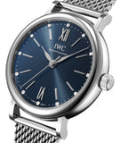 IWC Portofino Automatic Blue Dial Silver Mesh Bracelet Watch for Women - IW357404 Buy Now By IWC