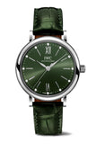 IWC Portofino Automatic Green Dial Green Leather Strap Watch for Women - IW357405 Buy Now By IWC
