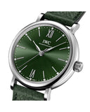 IWC Portofino Automatic Green Dial Green Leather Strap Watch for Women - IW357405 Buy Now By IWC